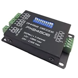 12-24V RGB DMX512 Decoder 9A PX24506