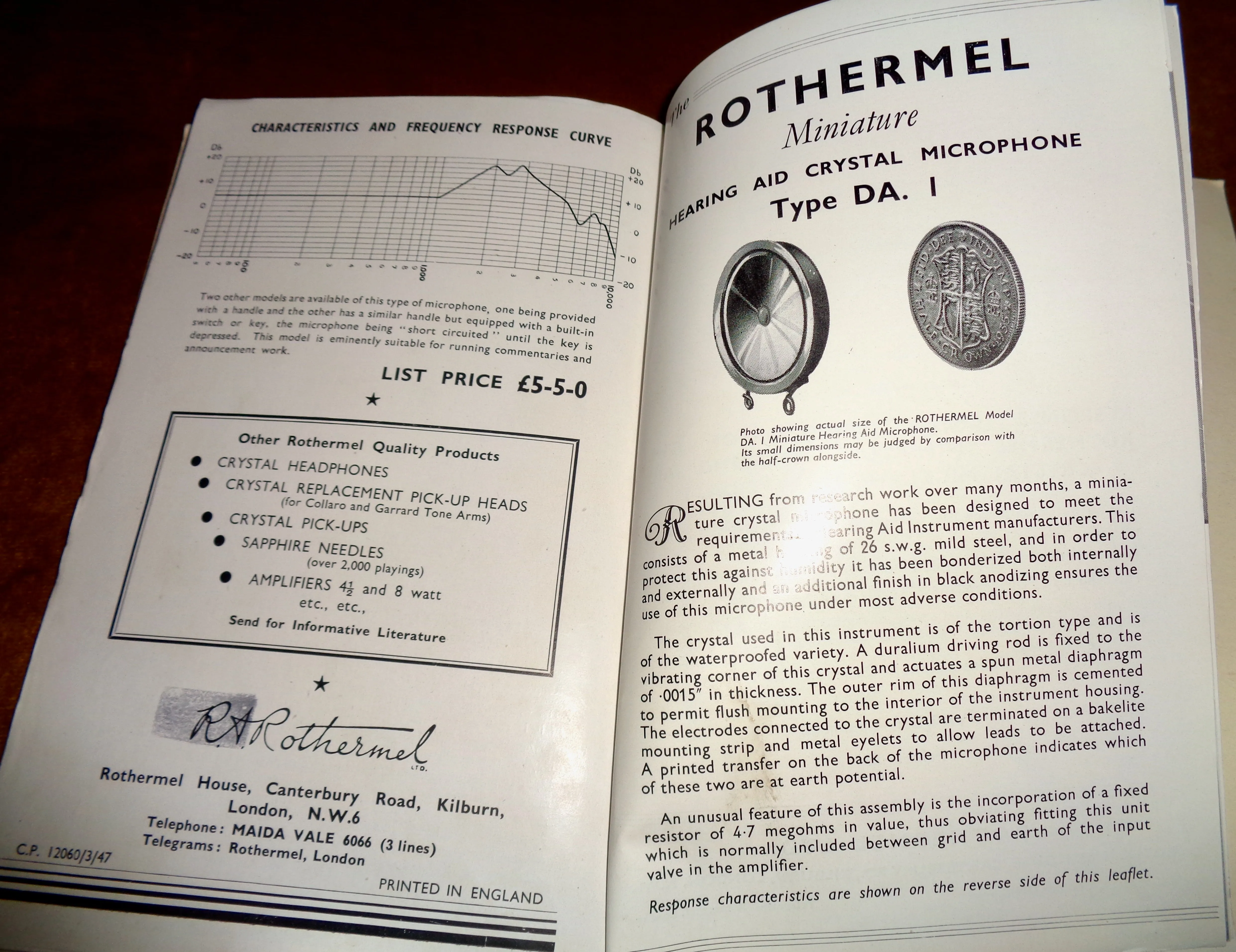 1940s Rothermel High Fidelity Sound & Radio Equipment Booklet