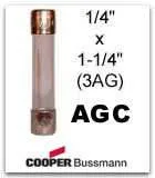 3AG Glass Tube Fast-Acting Fuse, 25A 32V