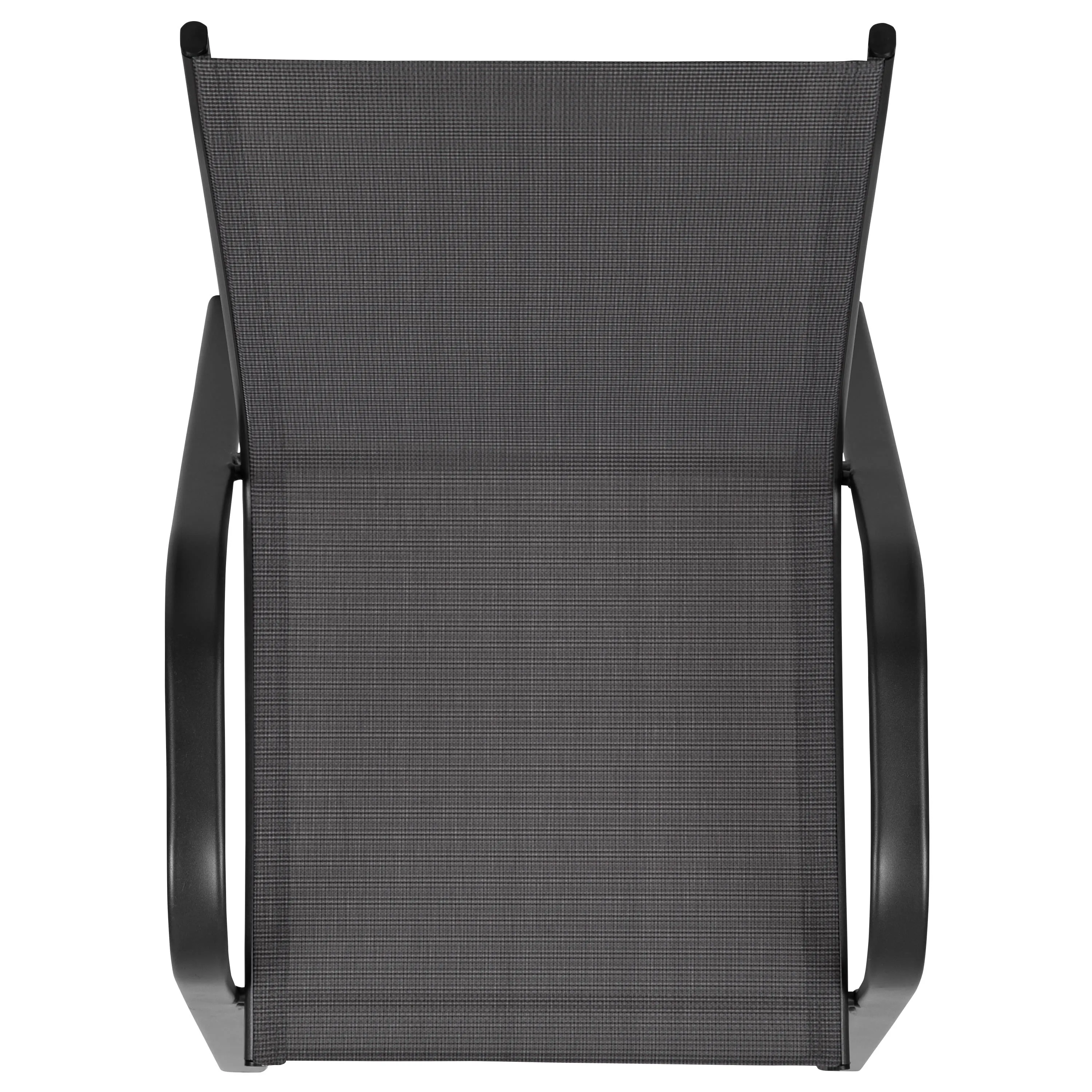 4 Pack Brazos Series Outdoor Stack Chair with Flex Comfort Material and Metal Frame