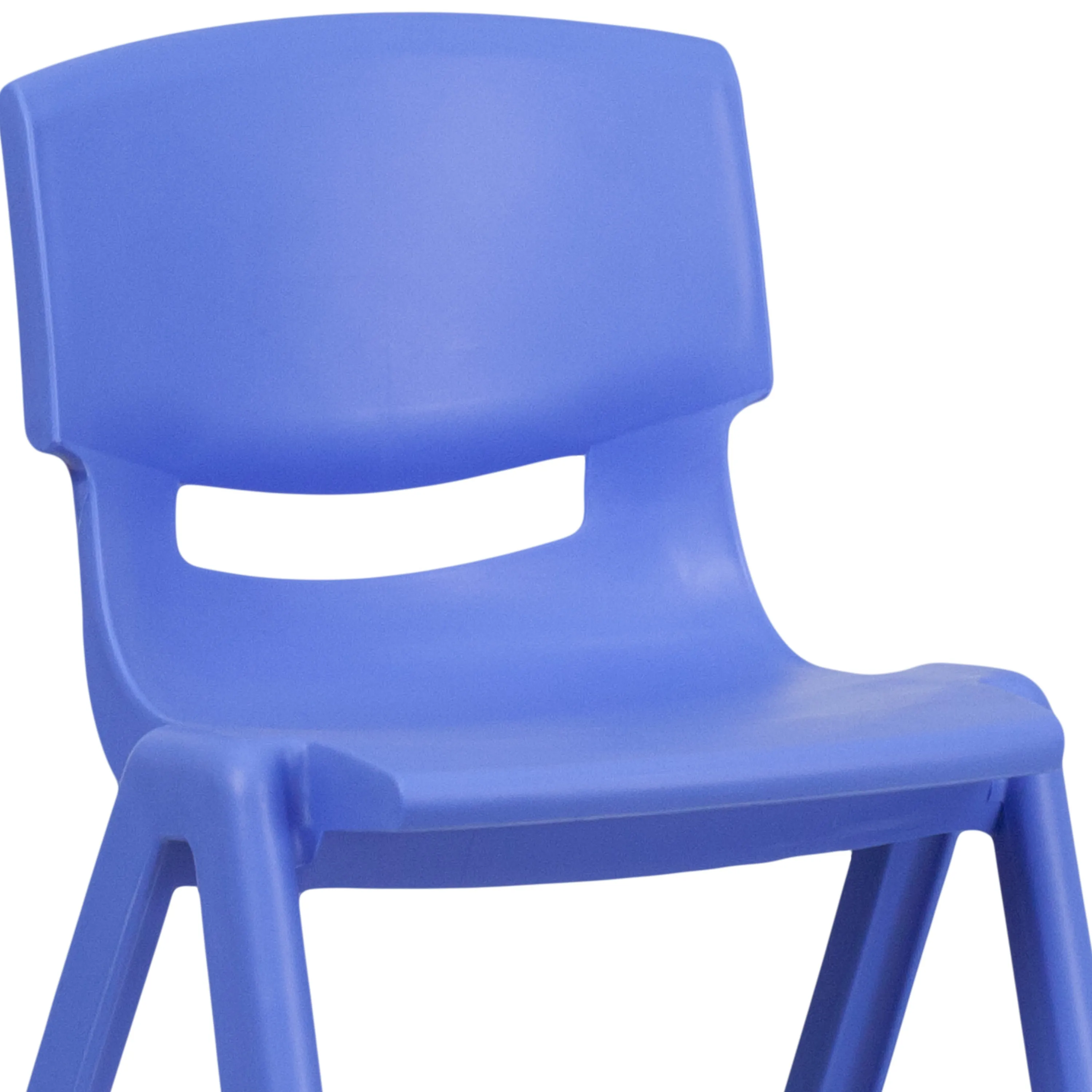 4 Pack Plastic Stackable School Chairs with 13.25" Seat Height