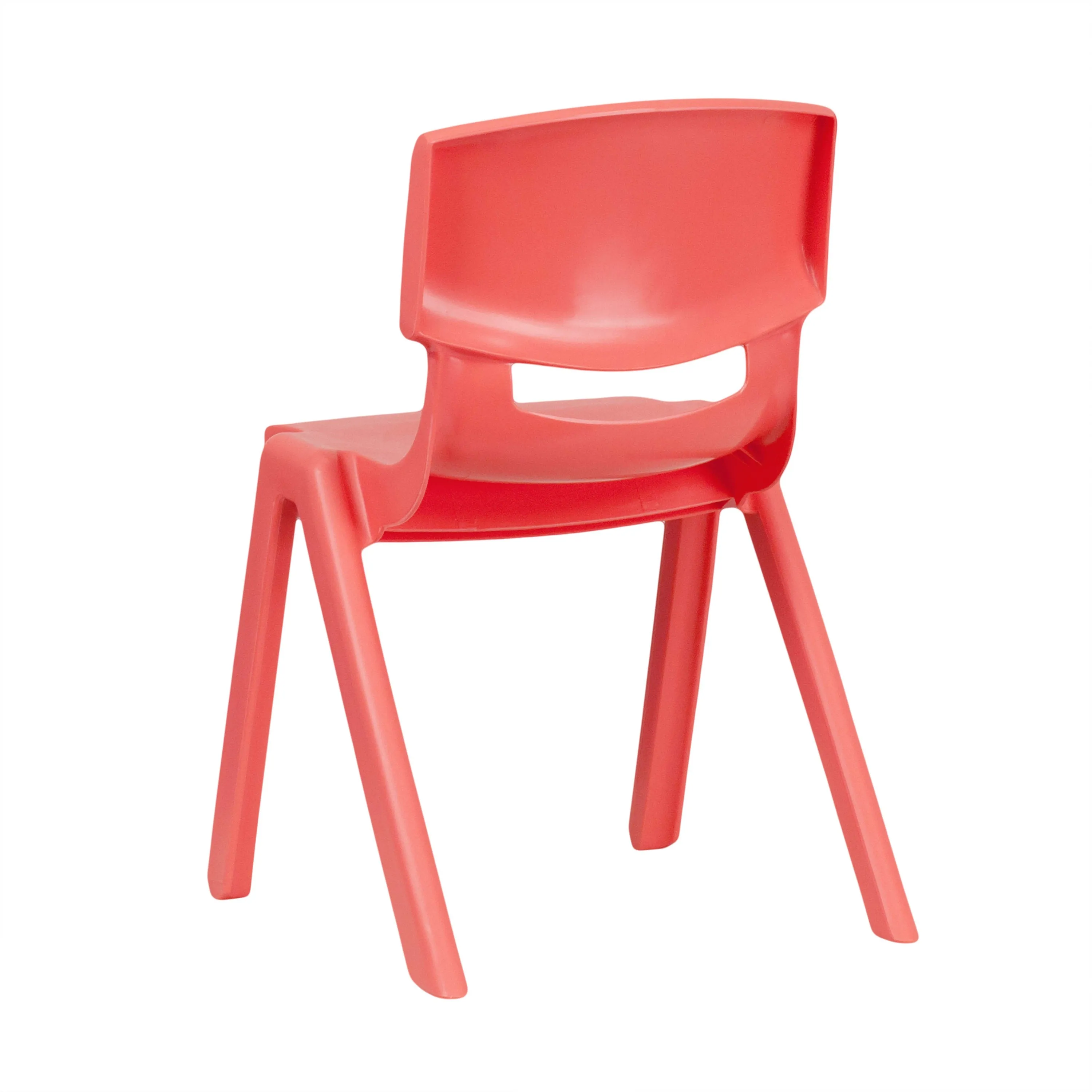 4 Pack Plastic Stackable School Chairs with 13.25" Seat Height