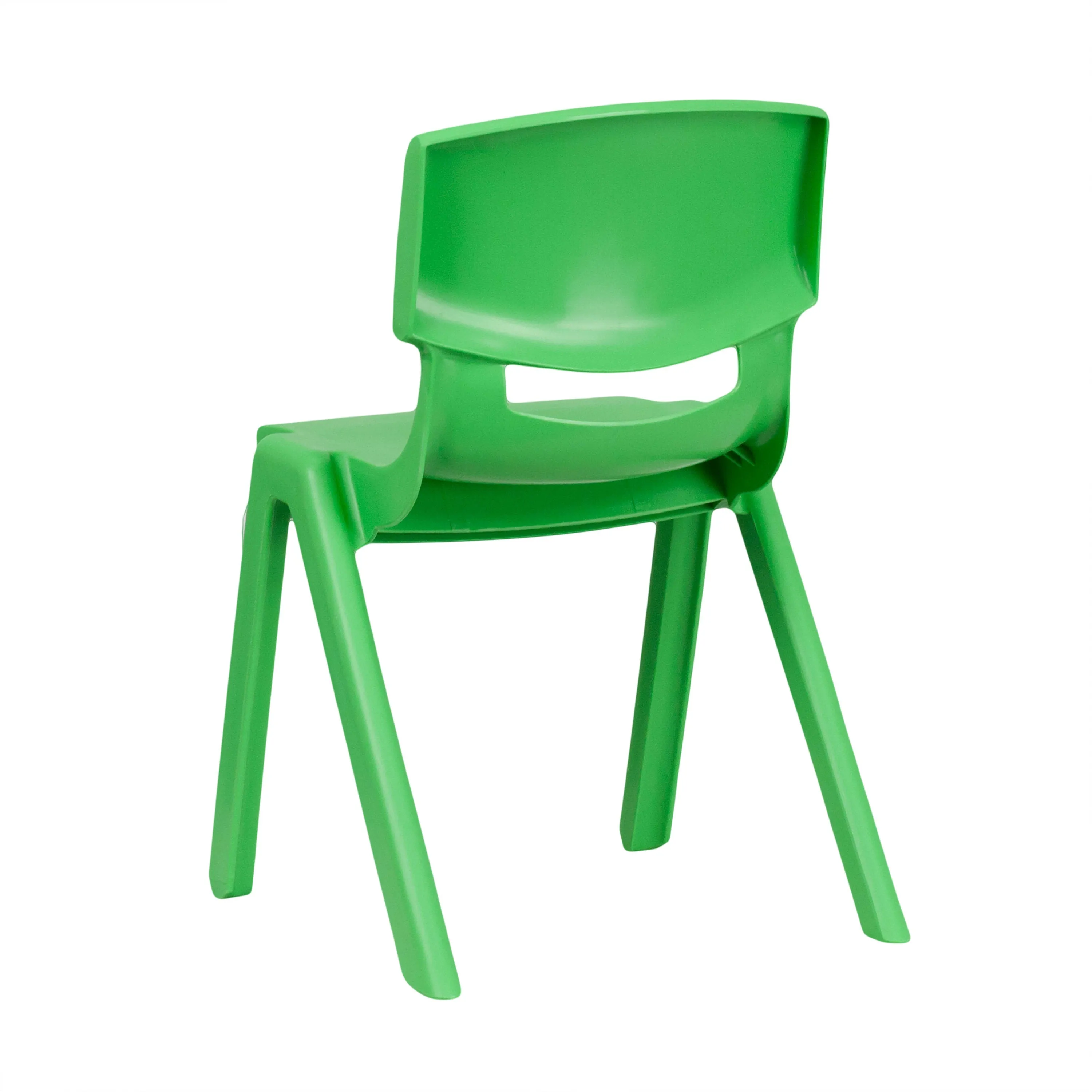 4 Pack Plastic Stackable School Chairs with 13.25" Seat Height