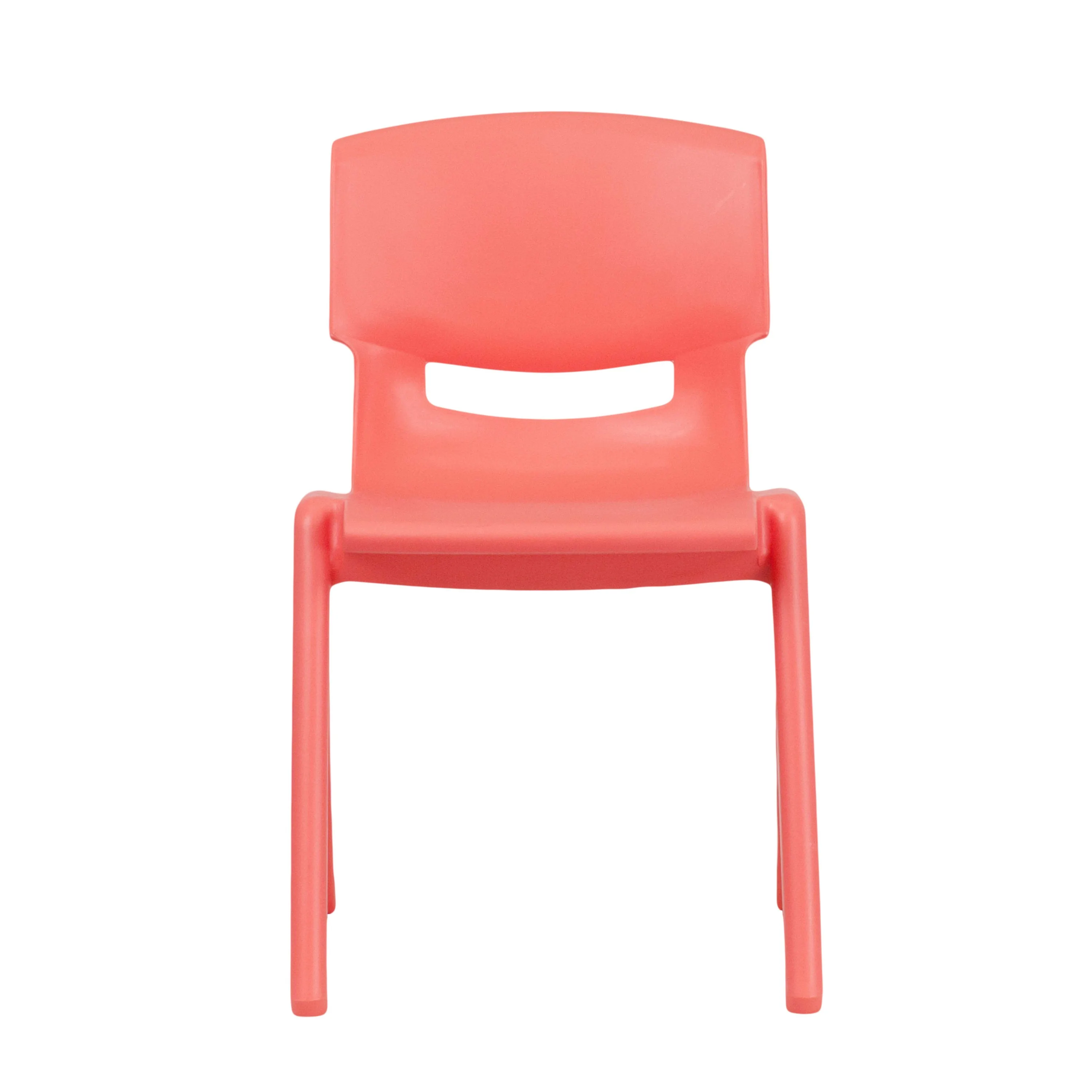 4 Pack Plastic Stackable School Chairs with 13.25" Seat Height