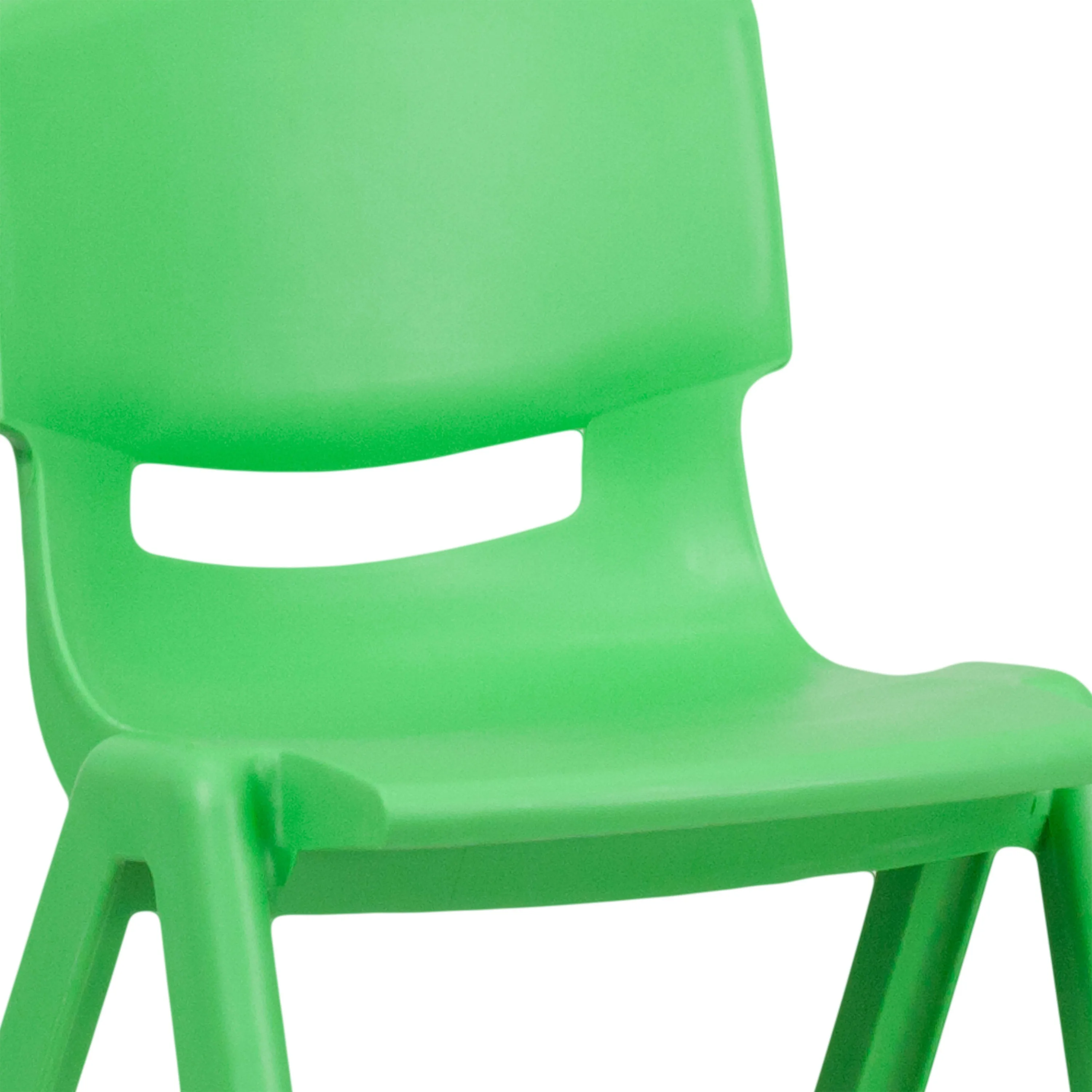 4 Pack Plastic Stackable School Chairs with 13.25" Seat Height