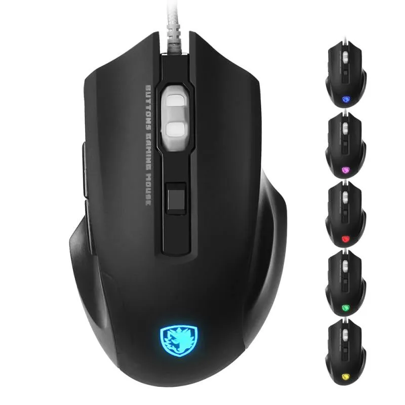 6 Buttons 2500 DPI LED Optical Wired Gaming Mouse