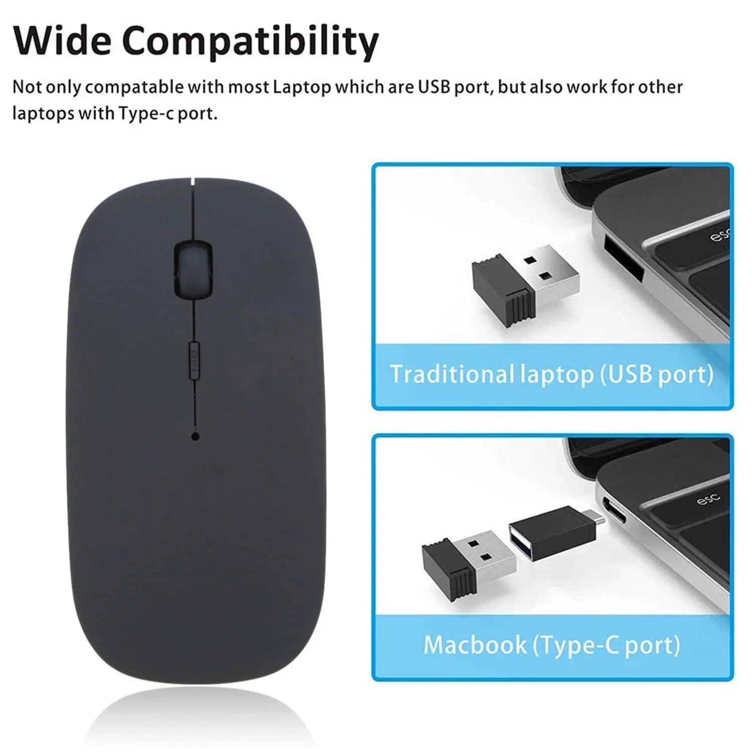 6077 Wireless Mouse for Laptop / PC / Mac / iPad pro / Computer