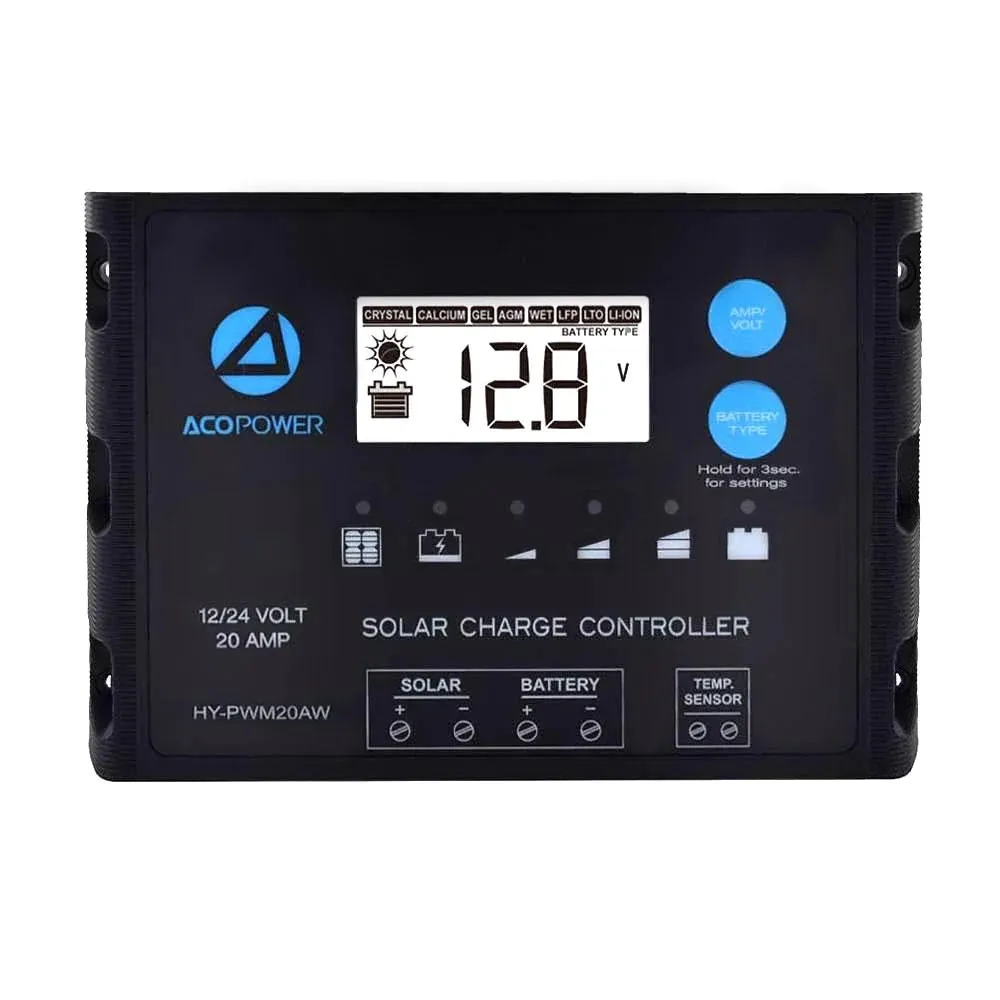 ACOPower 20A ProteusX Waterproof PWM Solar Charge Controller