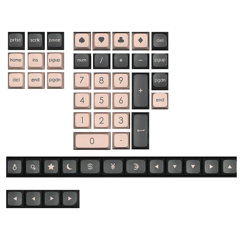 Ajazz Peace Keycap Set 129 Keys JSA Profile PBT Doubleshot