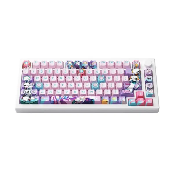 Akko 7th Anniversary MOD 007B HE PC Multi-Modes RGB Hot-Swappable Mechanical Keyboard (Akko Cream Yellow Magnetic Switch)