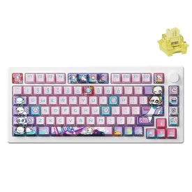 Akko 7th Anniversary MOD 007B HE PC Multi-Modes RGB Hot-Swappable Mechanical Keyboard (Akko Cream Yellow Magnetic Switch)