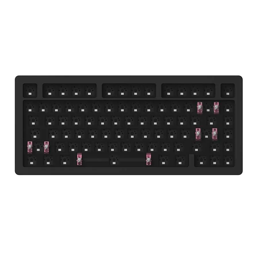 AKKO ACR Pro 75 Barebone Custom Mechanical Keyboard Hot-Swappable DIY Kit Gasket Mount (Black-South Facing PCB)