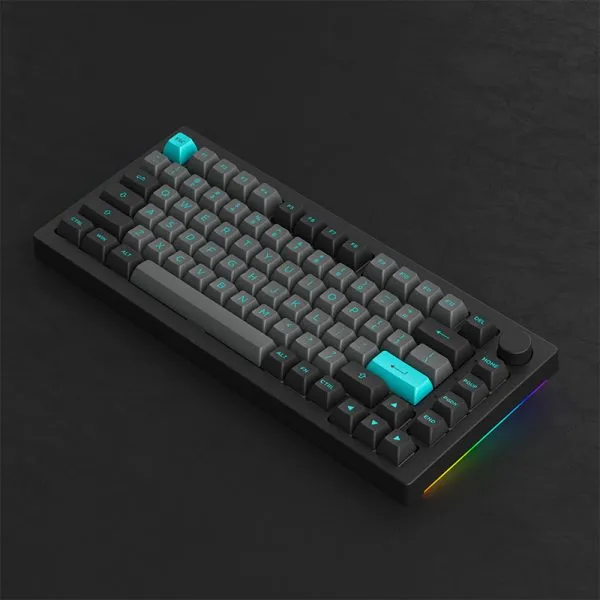 Akko Black & Cyan 5075B Plus Multi-Modes RGB Mechanical Keyboard (Akko CS Wine Red)