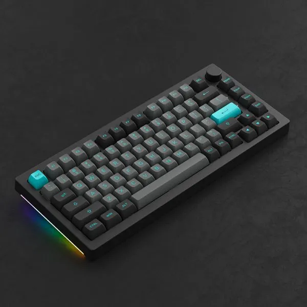 Akko Black & Cyan 5075B Plus Multi-Modes RGB Mechanical Keyboard (Akko CS Wine Red)