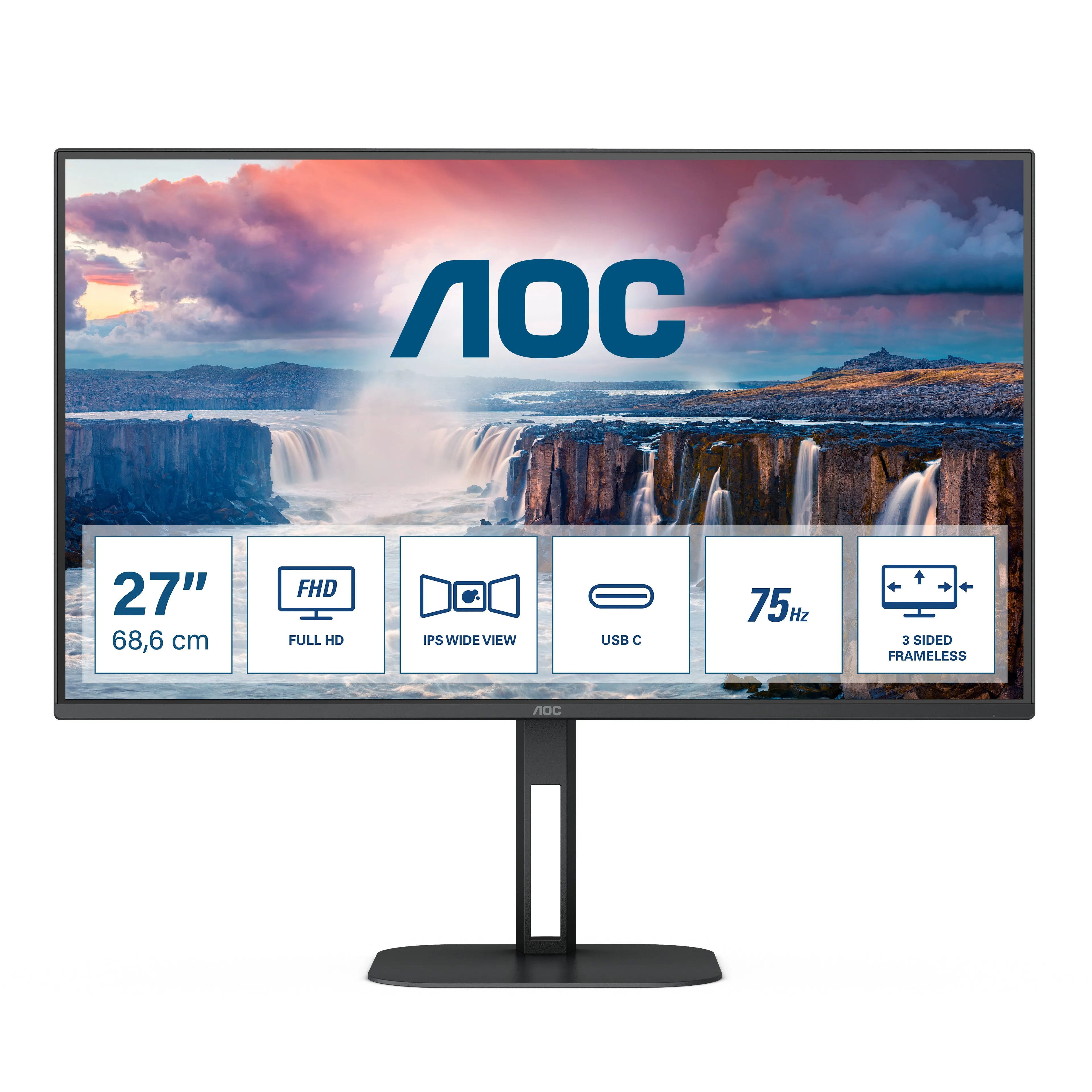 Aoc Led-Display Value-Line 27V5ce/Bk - 68.6 Cm (27") - 1920 X 1080 Full Hd