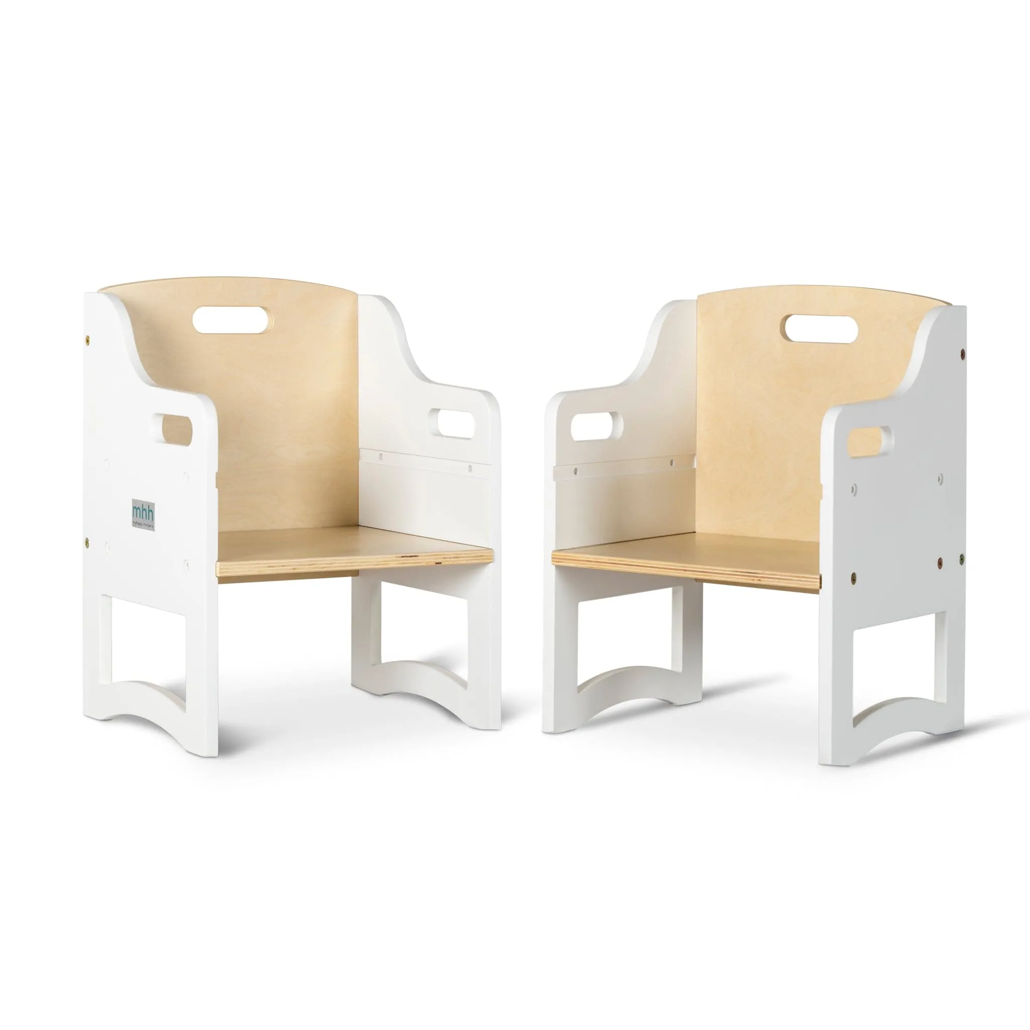 Aspire Table & 2 Chairs - White and Varnish