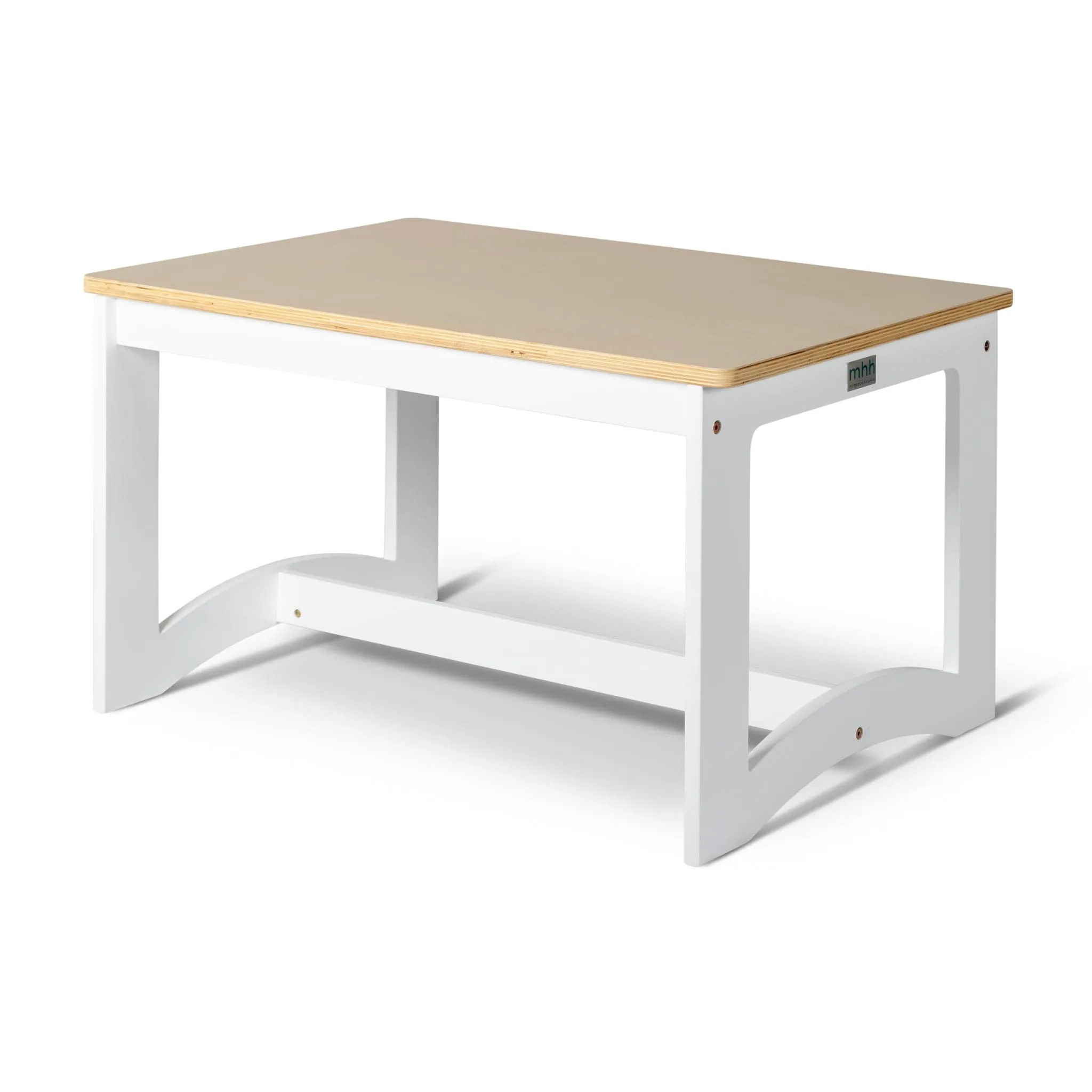 Aspire Table & 2 Chairs - White and Varnish