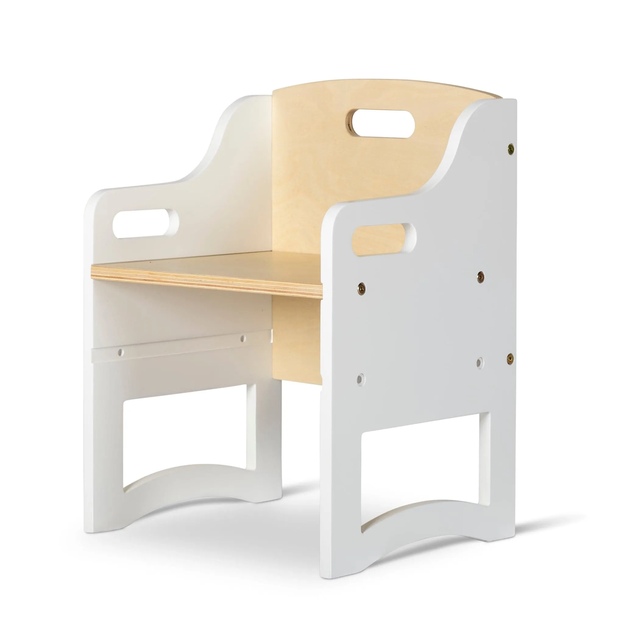 Aspire Table & 2 Chairs - White and Varnish