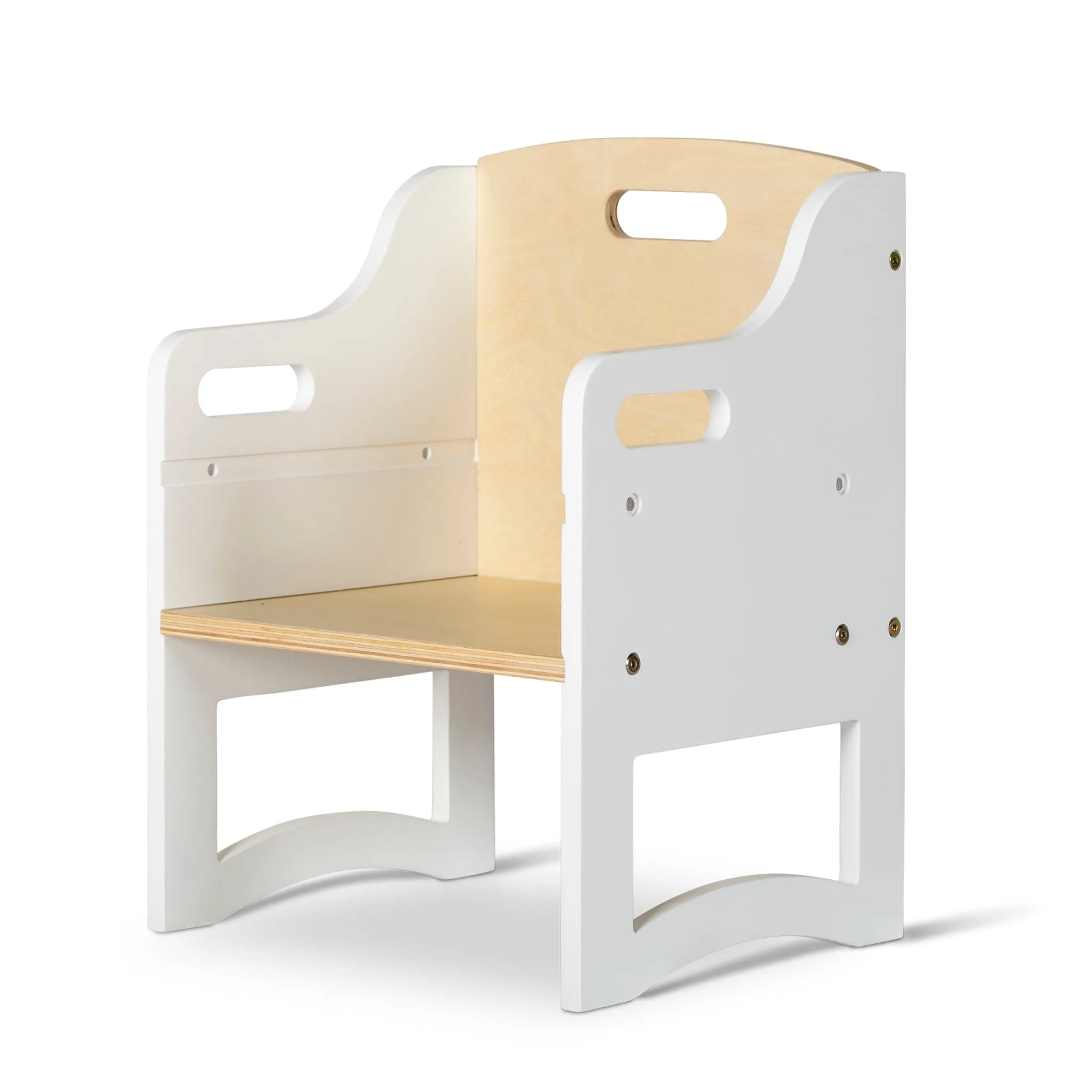 Aspire Table & 2 Chairs - White and Varnish