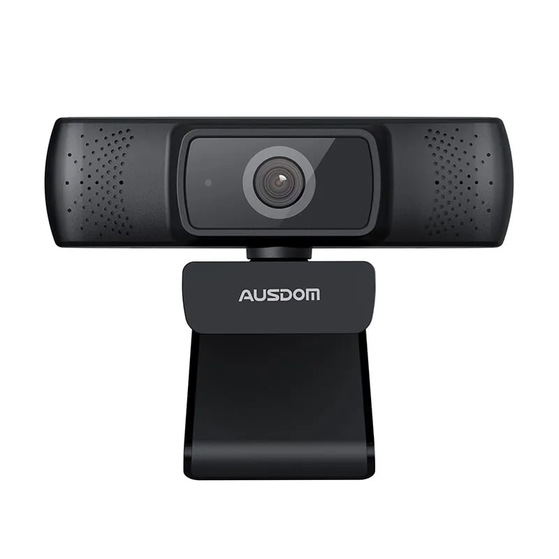 Ausdom Af640 1080P Fhd Wide Angle Desktop Webcam - Black