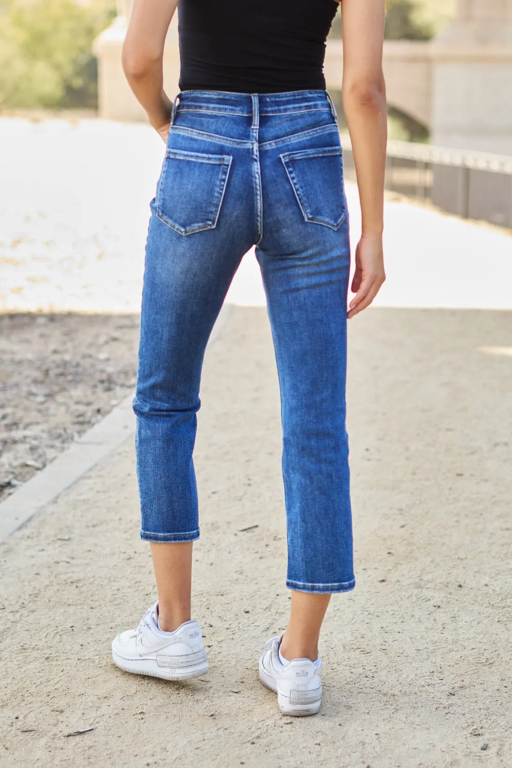 BAYEAS Full Size High Waist Straight Jeans