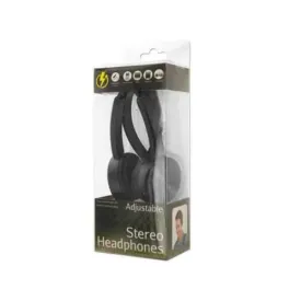 Black Adjustable Stereo Headphones ( Case of 12 )