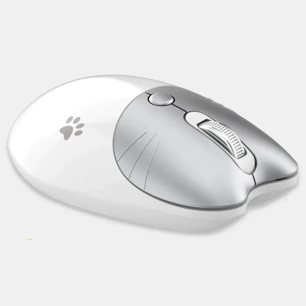 Cartoon Cat Theme Bluetooth with 2.4Ghz Wireless Mouse