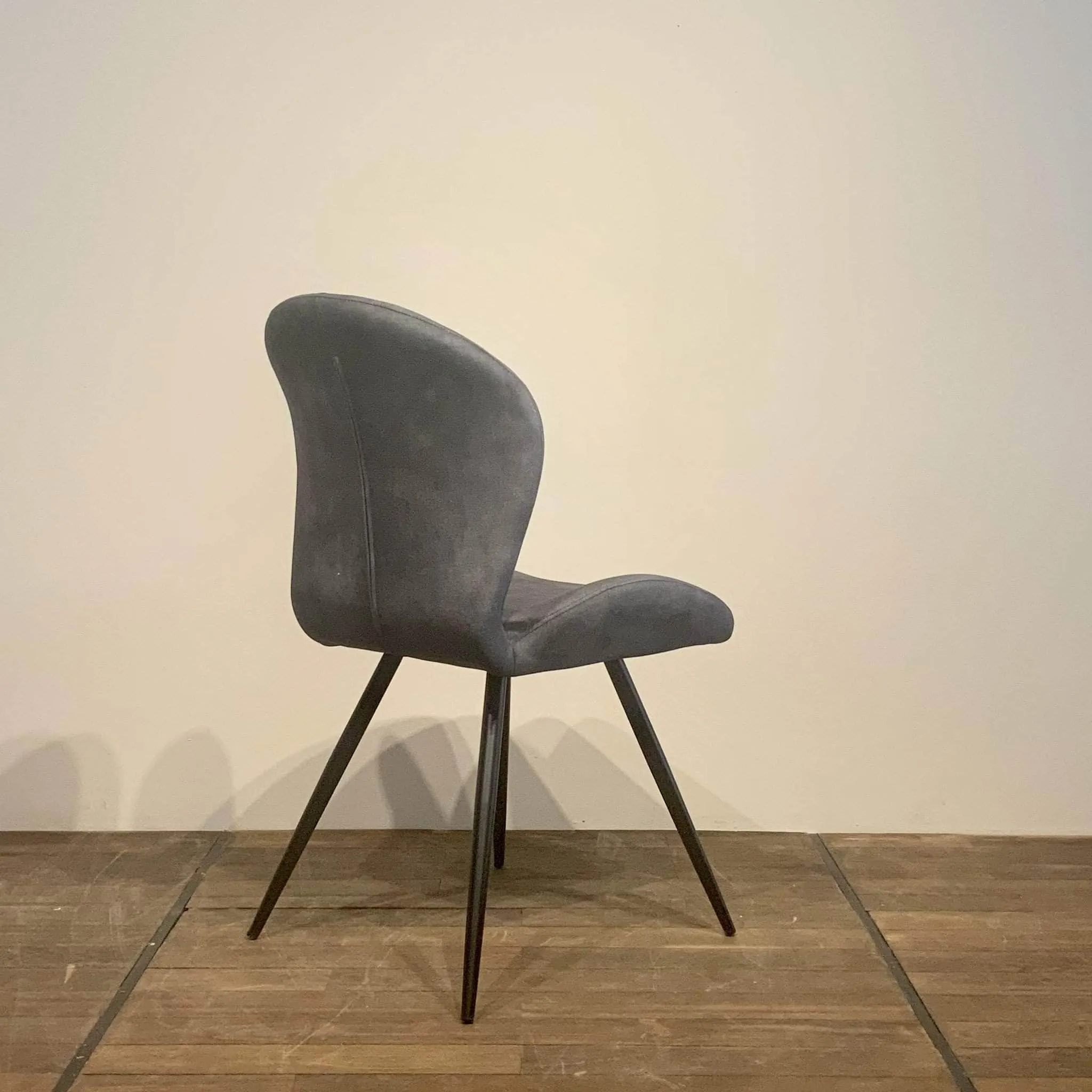 Contemporary Grey Velvet Parsons Chair with Metal Frame (Set of 2) - Available in 2 Colours