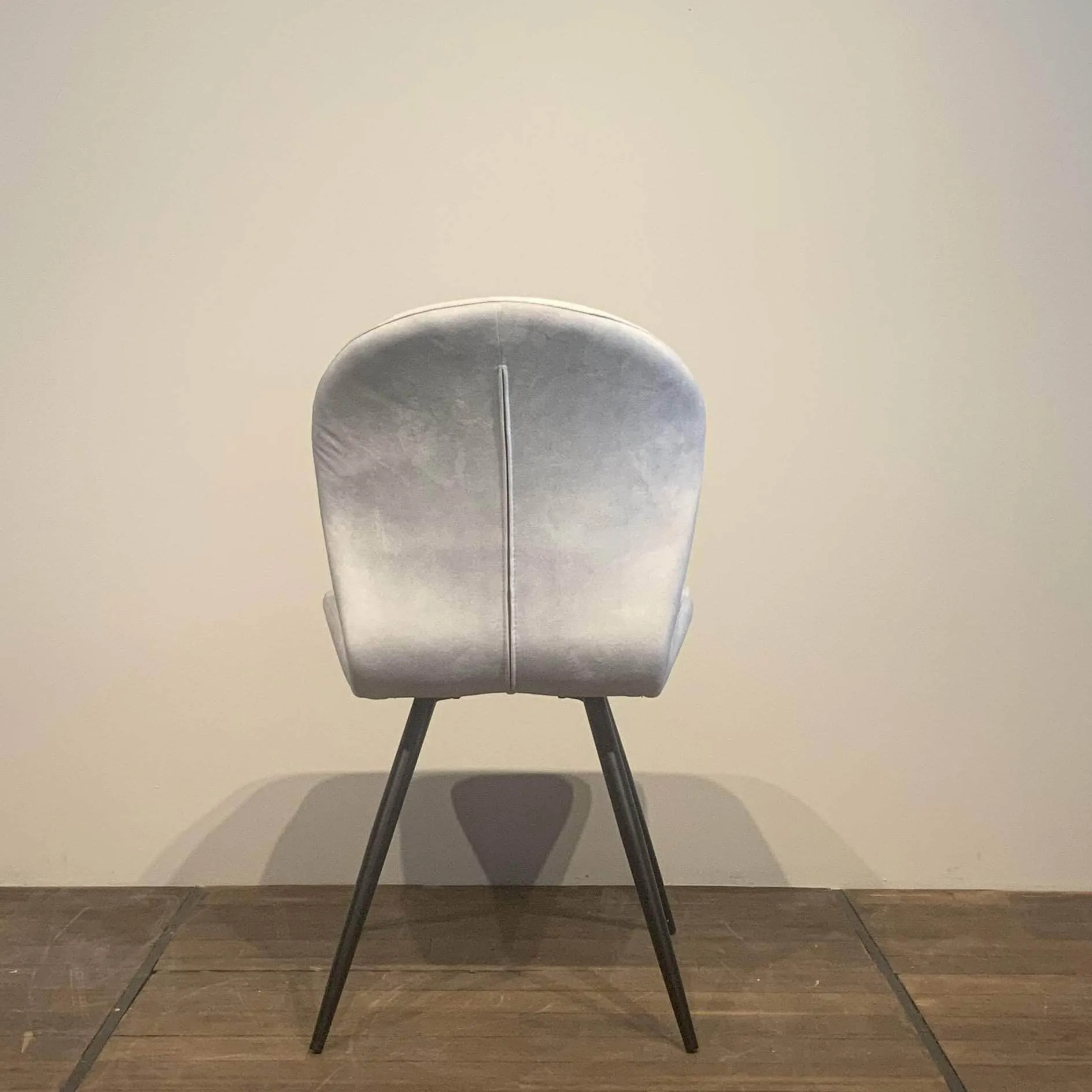 Contemporary Grey Velvet Parsons Chair with Metal Frame (Set of 2) - Available in 2 Colours