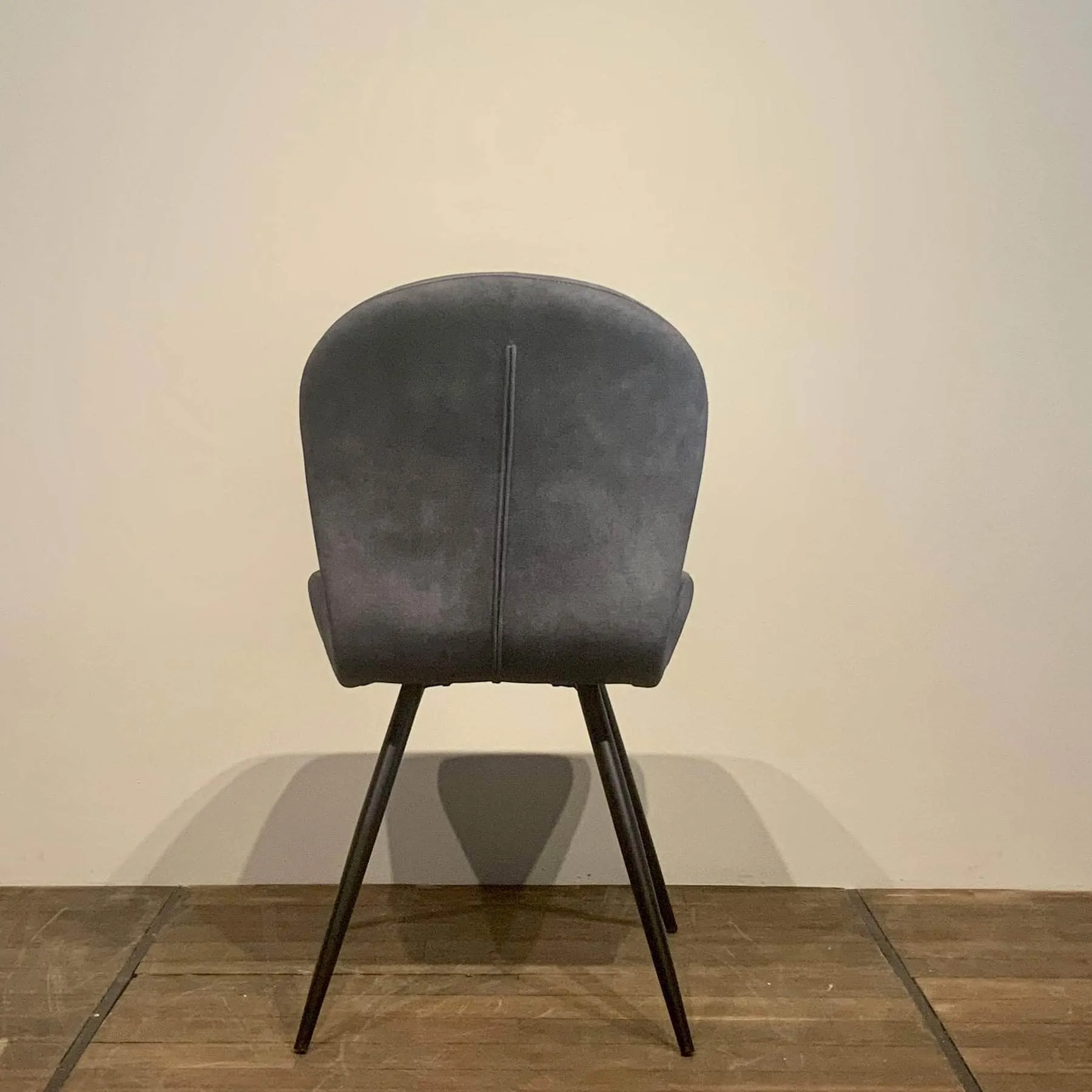 Contemporary Grey Velvet Parsons Chair with Metal Frame (Set of 2) - Available in 2 Colours