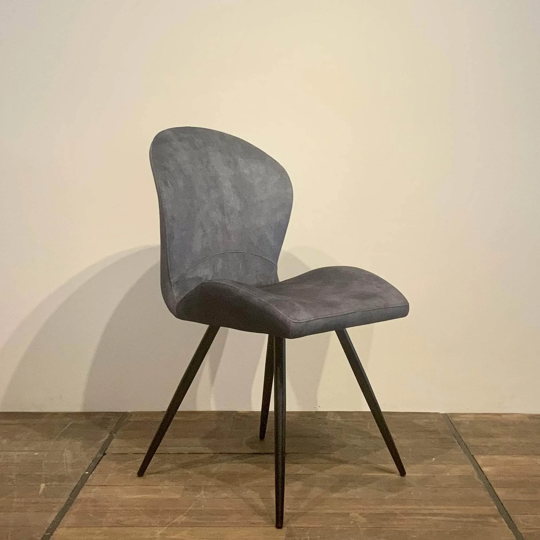 Contemporary Grey Velvet Parsons Chair with Metal Frame (Set of 2) - Available in 2 Colours