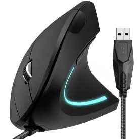 Delton S12 Ergonomic Vertical Wired Mouse Computer Pointing Device