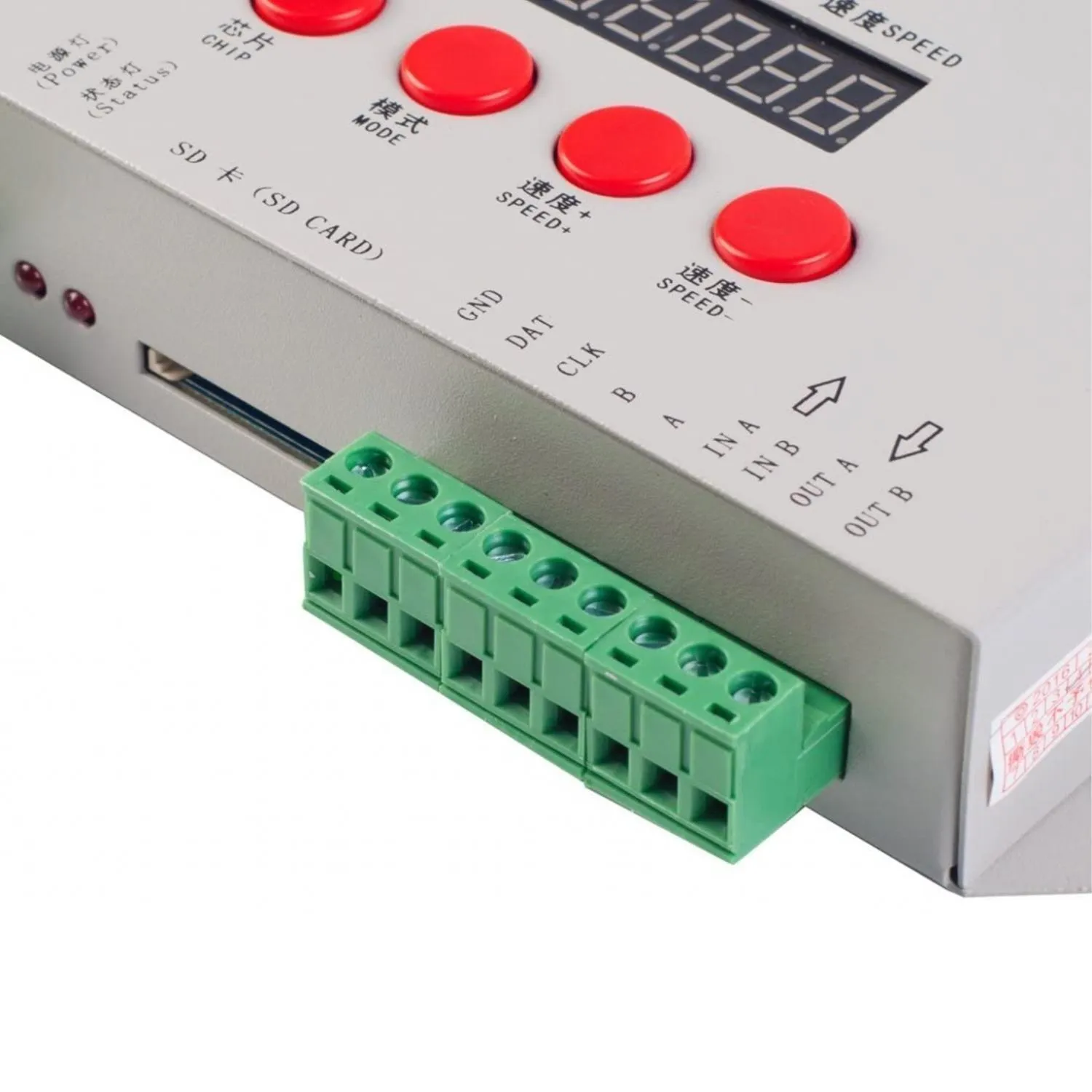 Digital RGB Pixel Controller K-1000C (T-1000S Updated) WS2812B WS2815 SK6812 WS2811 WS2801 LED Strip LED Matrix LED String 1536 Pixels Controller DC5-24V Addressable Programmable Controller with SD Card