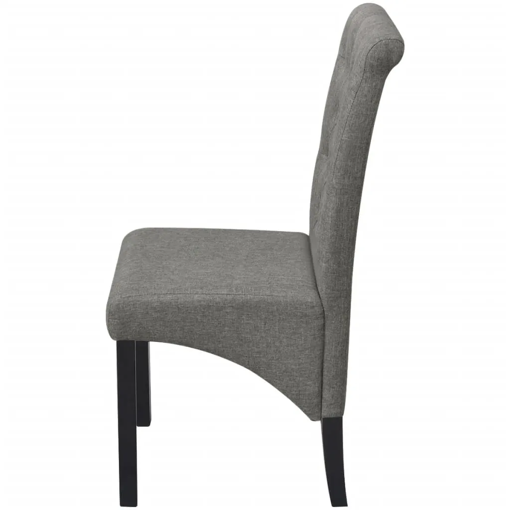 Dining Chairs 2 pcs Light Grey Fabric