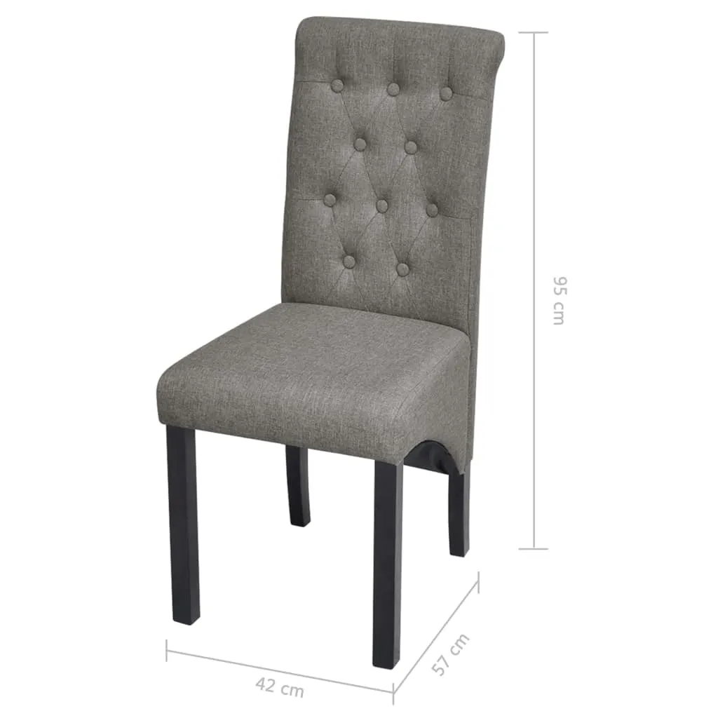 Dining Chairs 2 pcs Light Grey Fabric