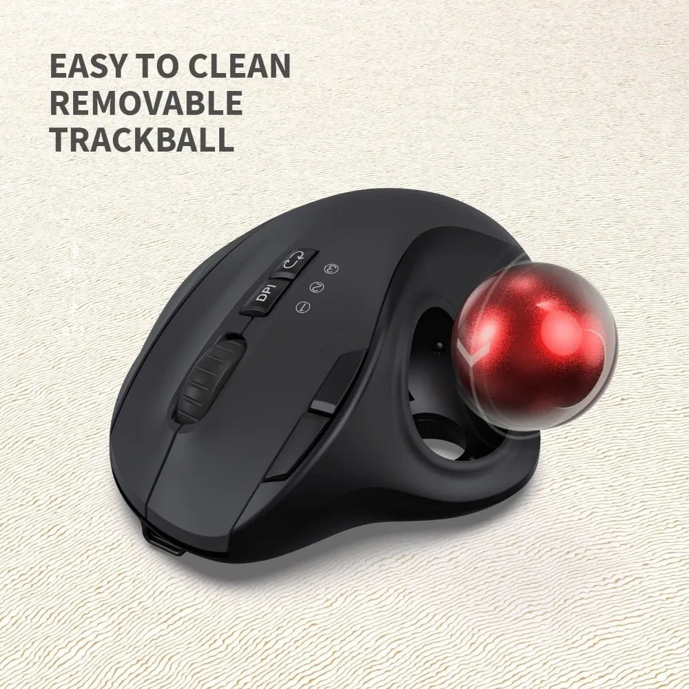 Dragon 2.4Ghz with Bluetooth Trackball Mouse