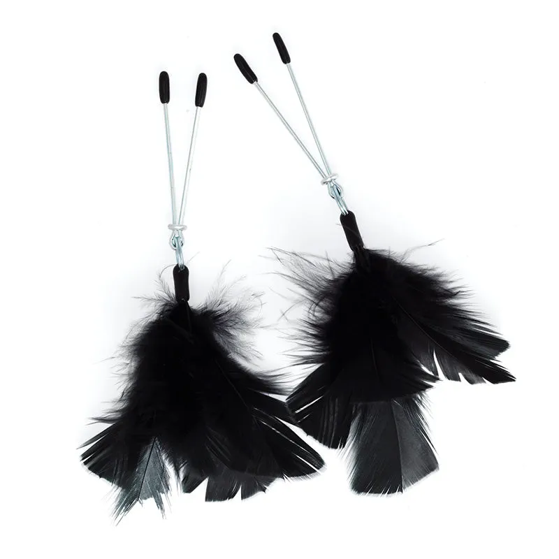 Feather Nipple Clamps Black