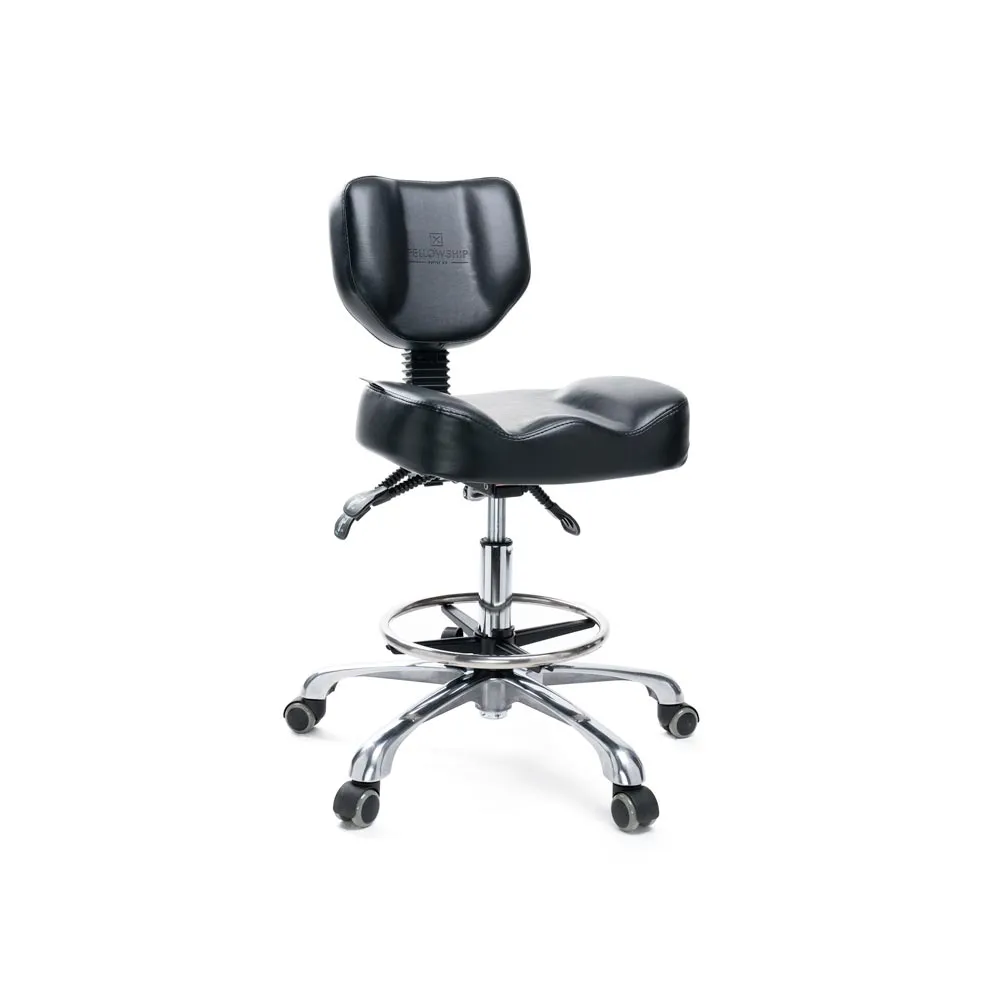 Fellowship Black Adjustable Tattoo Artist Chair 9942