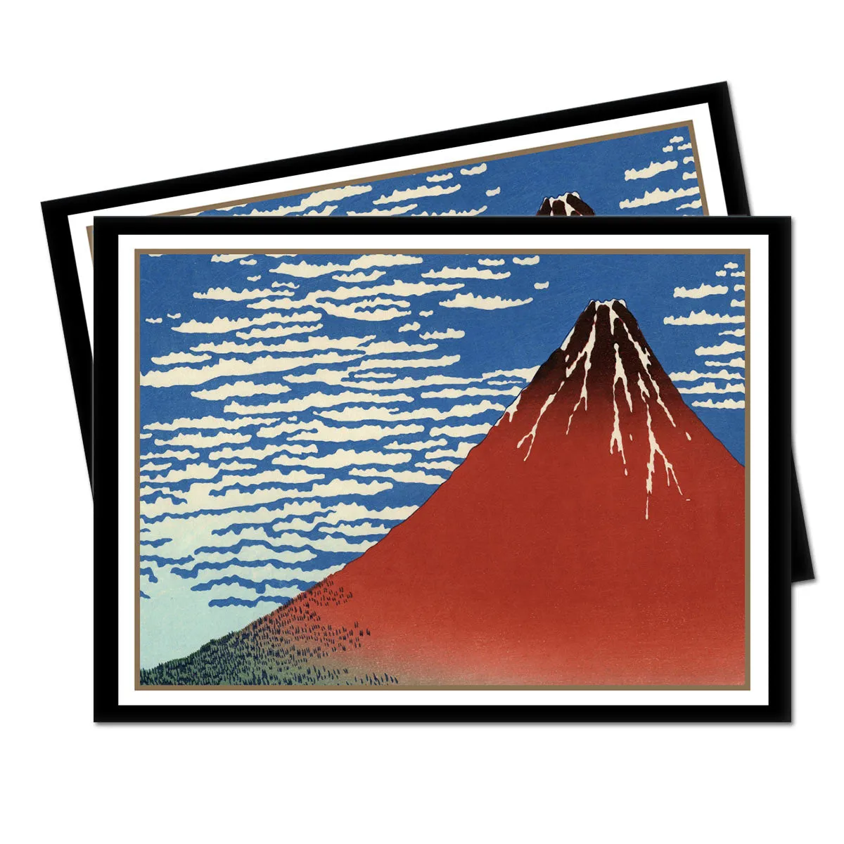 Fine Art Red Fuji Standard Deck Protector Sleeves (65ct) by Hokusai