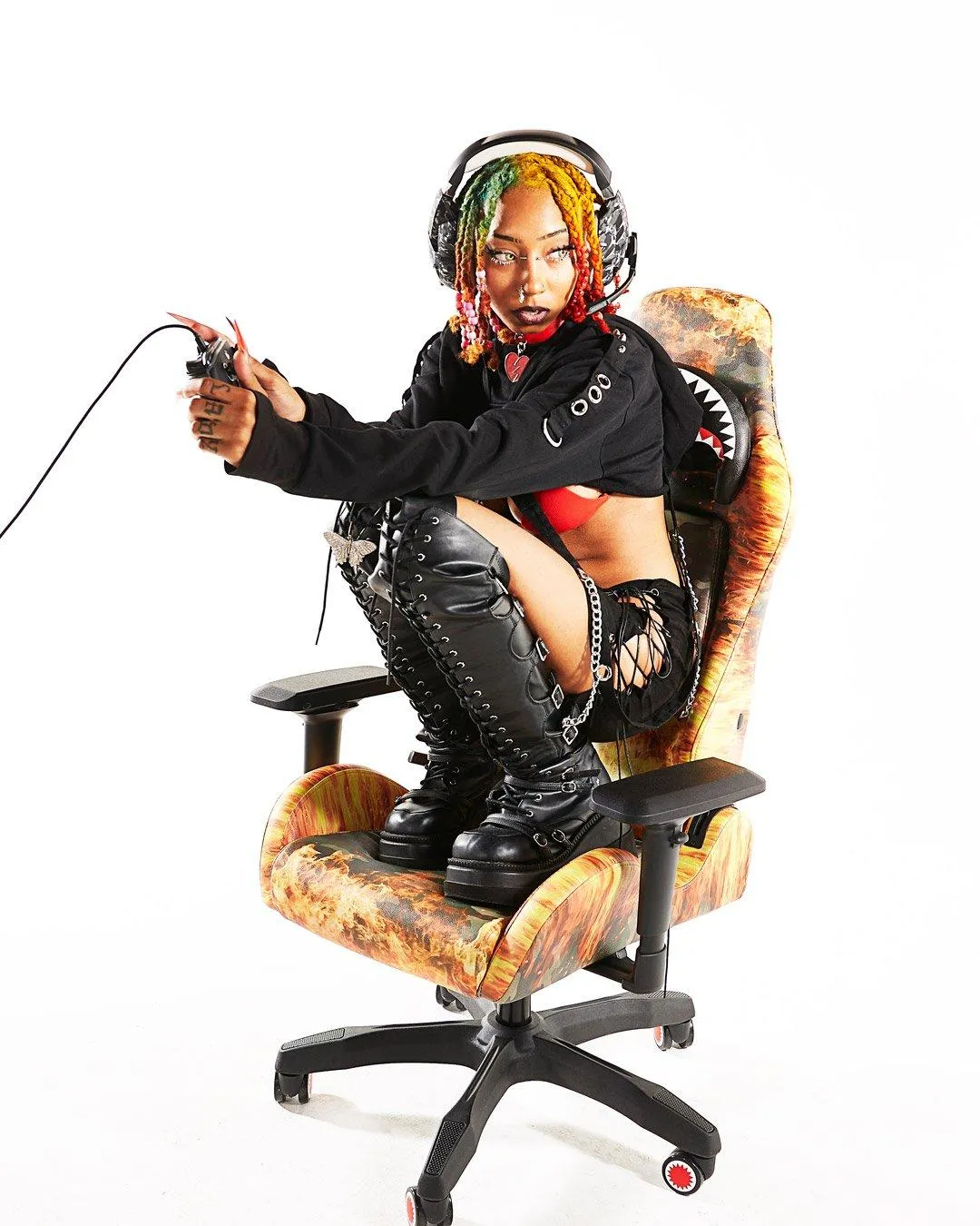 FIRE CAMO GAMING CHAIR - SUPER RARE