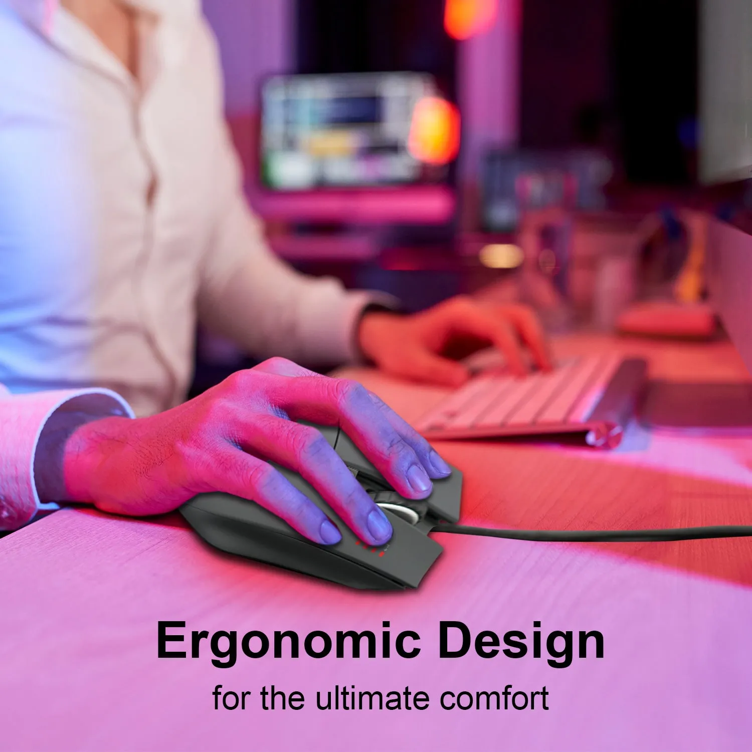 Gaming Mouse - Ergonomic, Customizable Gaming Software, Surface Calibration