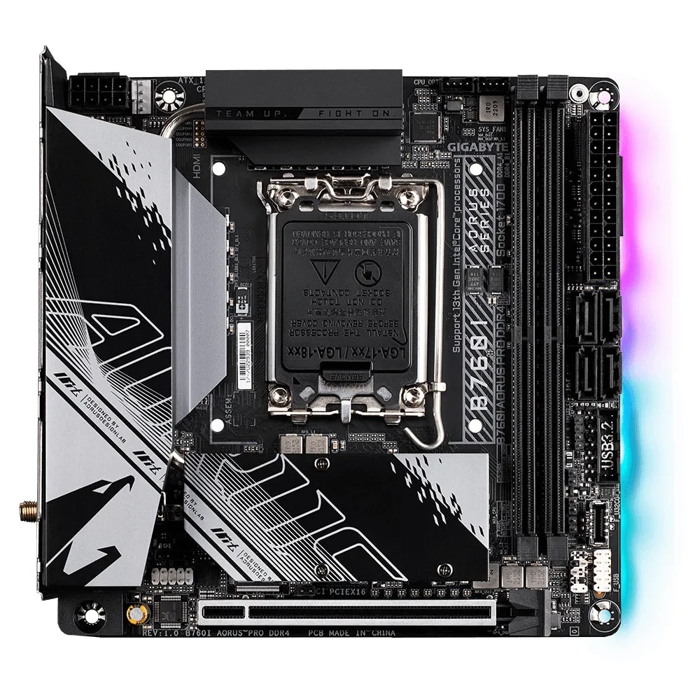 Gigabyte Mainboard B760i Aorus Pro Ddr4 - Mini-Itx - Socket Intel 1700 - Intel B760