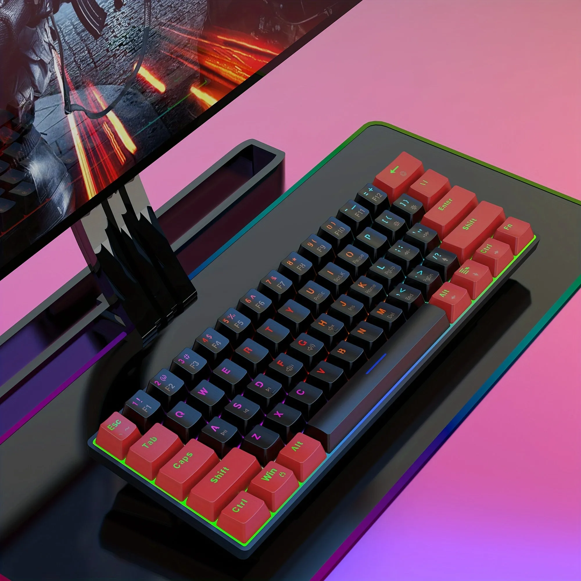 HXSJ 60% Mechanical Gaming Keyboard Compact, Portable, and Precision Performance