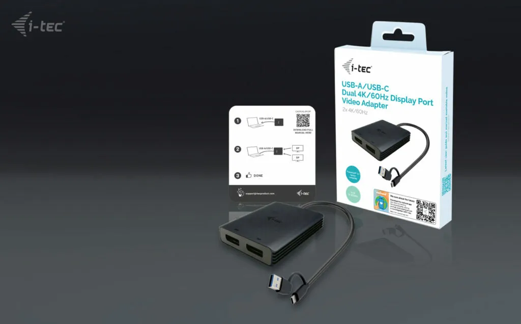 I-Tec Usb-A/C 2X Dp Adapter