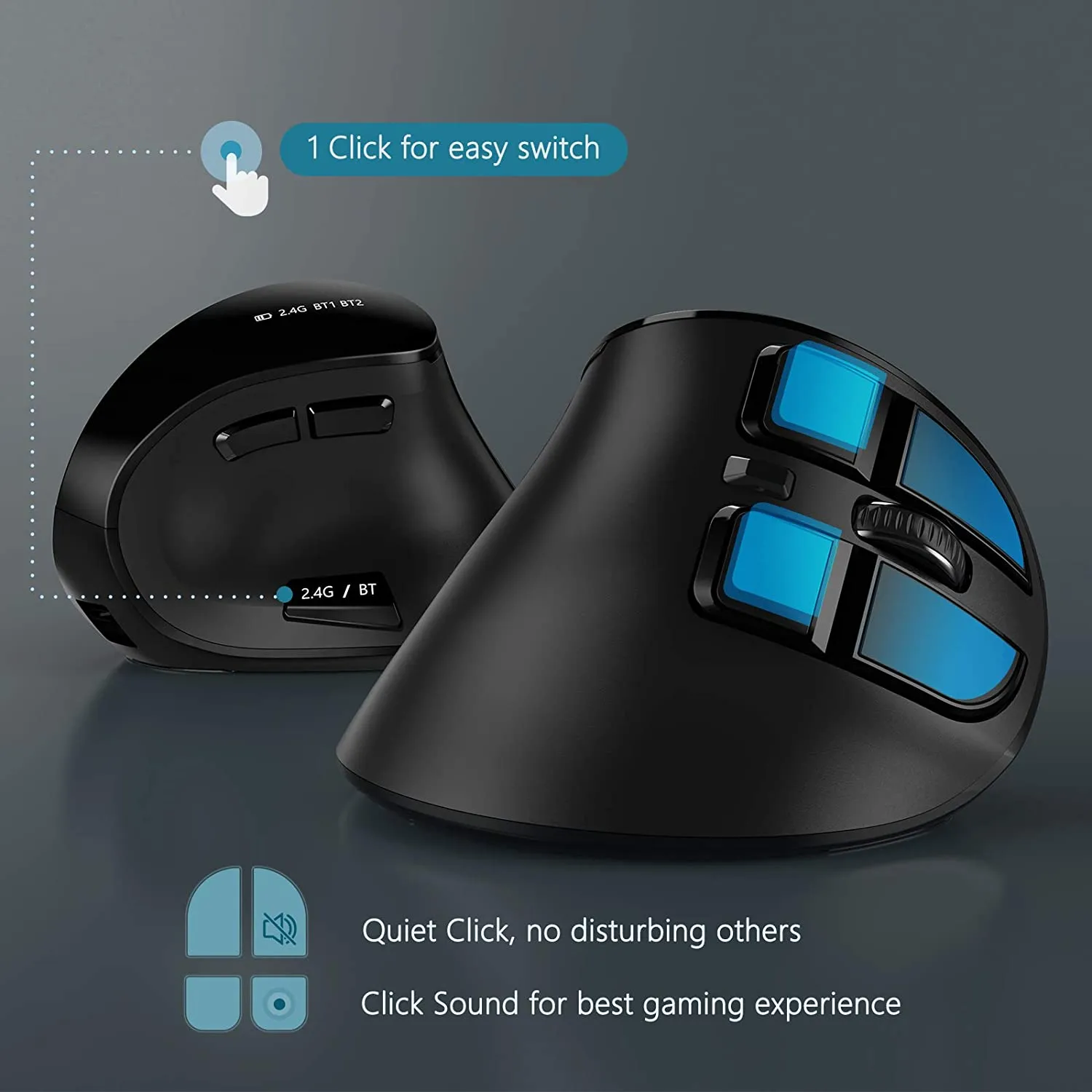 IWG-SGM01 Rechargeable Bluetooth Ergonomic Mouse