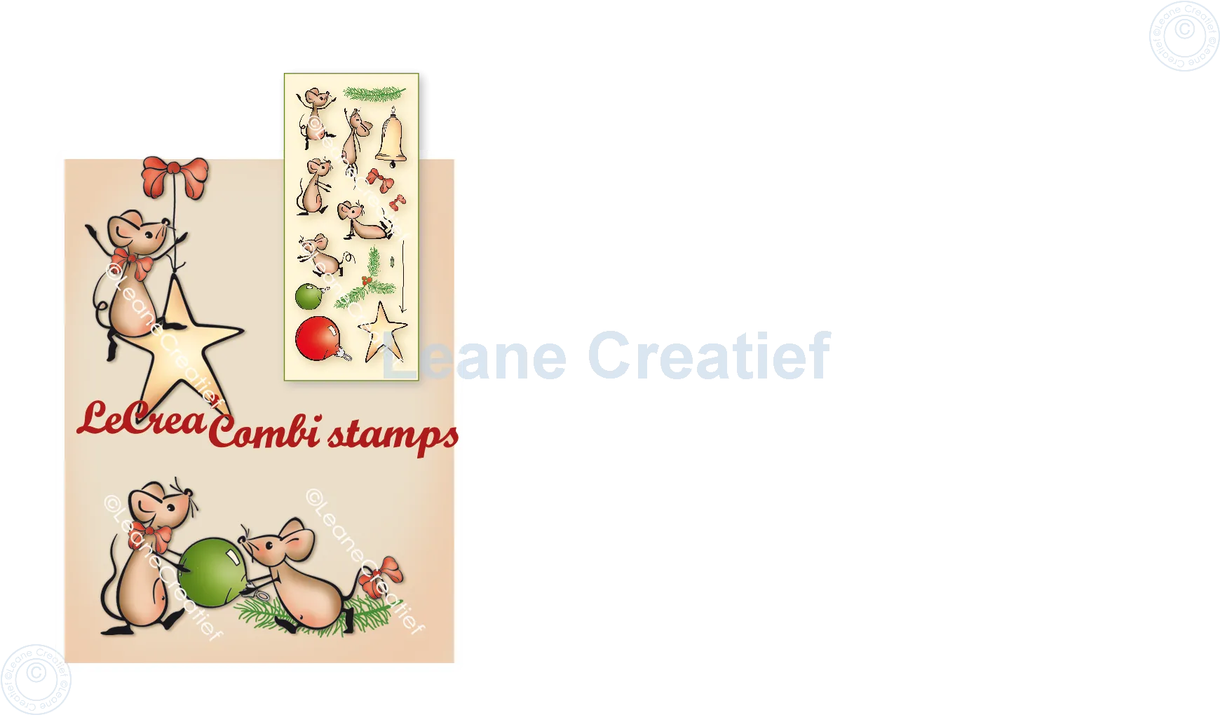 LeCreaDesign Combi Clear Stamp The World Of Mice Christmas