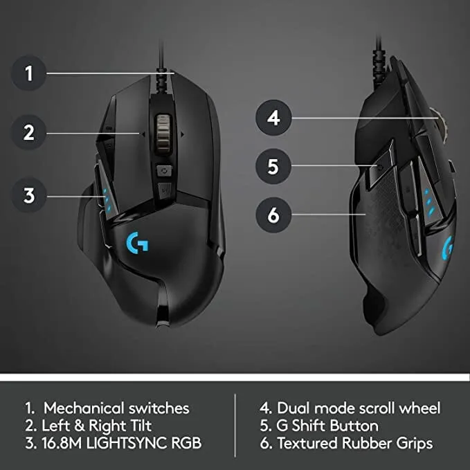 Logitech G502 Gaming Mouse (Refurbished)