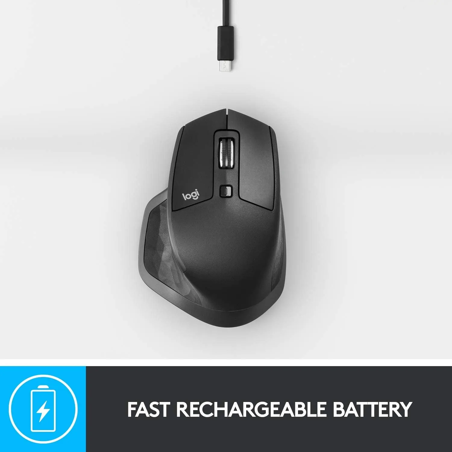 Logitech MX Master 2S Wireless Mouse – Use on Any Surface, Hyper-Fast Scrolling, Ergonomic Shape, Rechargeable, Control Upto 3 Apple Mac and Windows Computers, Graphite (Discontinued by Manufacturer)