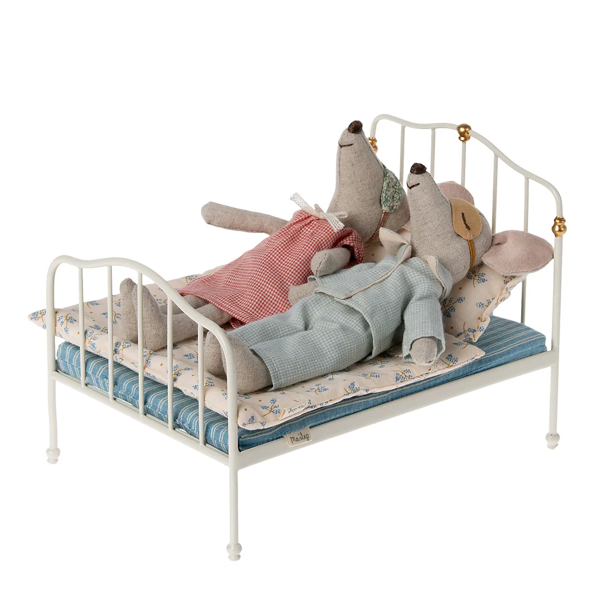 Maileg Double Bed, Mouse - Off White