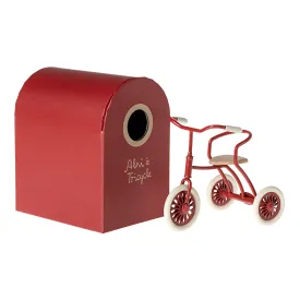 Maileg Tricycle, Mouse  - Red